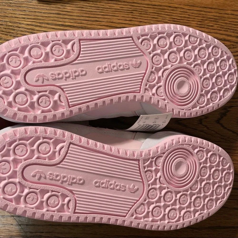 Adidas Forum Low Plus Women Athletic Shoe White Pink Size 8 8.5 NEW Leather NEW - Picture 6 of 7